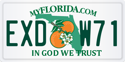 FL license plate EXDW71