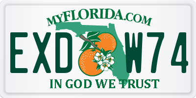 FL license plate EXDW74