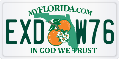 FL license plate EXDW76