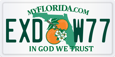 FL license plate EXDW77