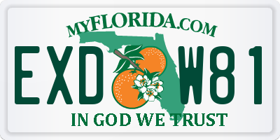 FL license plate EXDW81