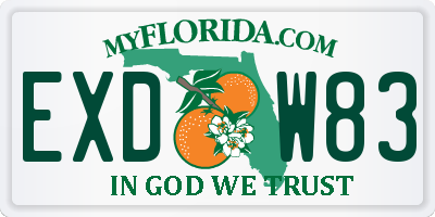 FL license plate EXDW83