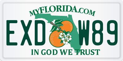 FL license plate EXDW89