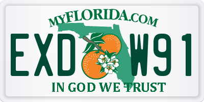 FL license plate EXDW91