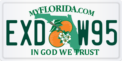 FL license plate EXDW95
