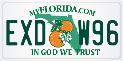 FL license plate EXDW96