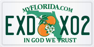 FL license plate EXDX02