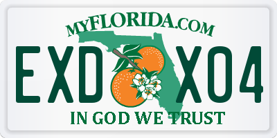FL license plate EXDX04