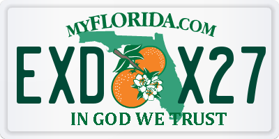 FL license plate EXDX27
