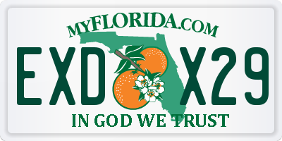 FL license plate EXDX29