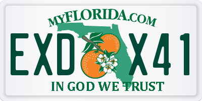 FL license plate EXDX41