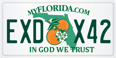 FL license plate EXDX42