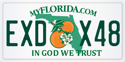 FL license plate EXDX48