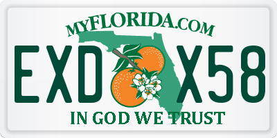 FL license plate EXDX58