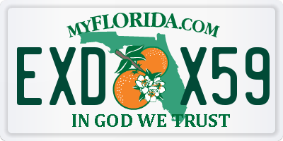 FL license plate EXDX59