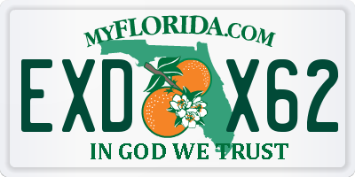 FL license plate EXDX62