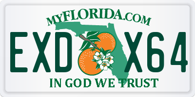 FL license plate EXDX64