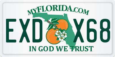FL license plate EXDX68