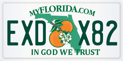 FL license plate EXDX82