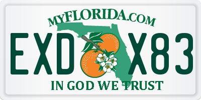 FL license plate EXDX83