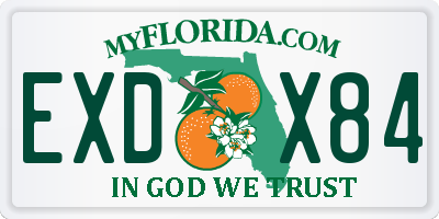 FL license plate EXDX84