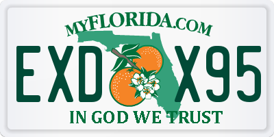FL license plate EXDX95