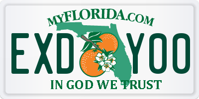 FL license plate EXDY00