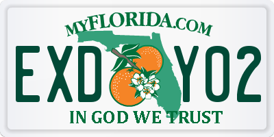 FL license plate EXDY02