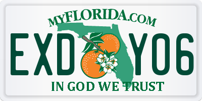 FL license plate EXDY06
