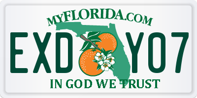 FL license plate EXDY07
