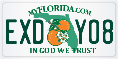FL license plate EXDY08
