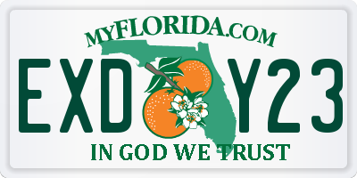 FL license plate EXDY23