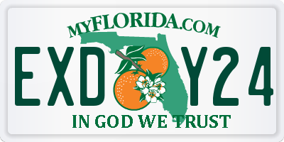 FL license plate EXDY24