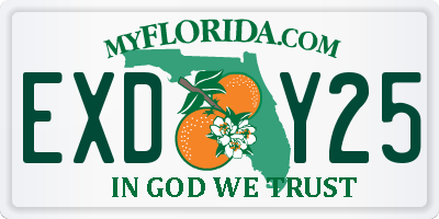 FL license plate EXDY25