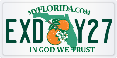 FL license plate EXDY27