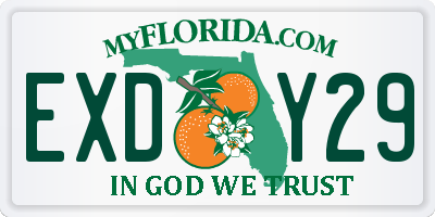 FL license plate EXDY29