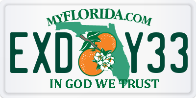FL license plate EXDY33