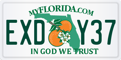 FL license plate EXDY37
