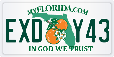 FL license plate EXDY43