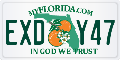 FL license plate EXDY47