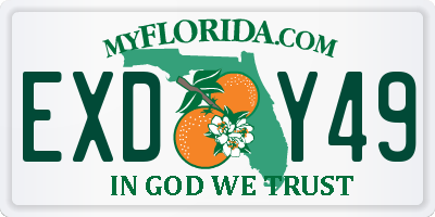 FL license plate EXDY49
