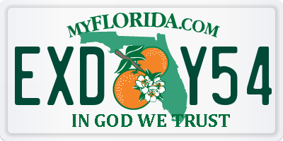 FL license plate EXDY54