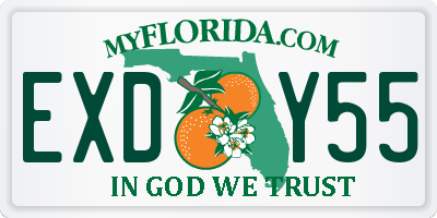 FL license plate EXDY55