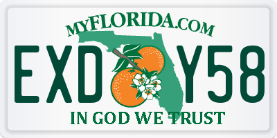 FL license plate EXDY58