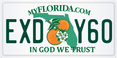 FL license plate EXDY60