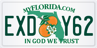 FL license plate EXDY62