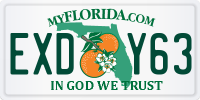 FL license plate EXDY63