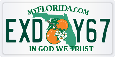 FL license plate EXDY67