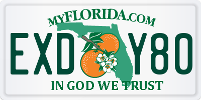 FL license plate EXDY80