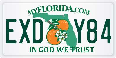 FL license plate EXDY84